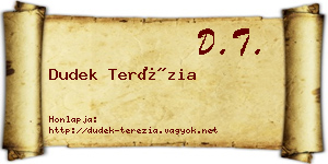 Dudek Terézia névjegykártya